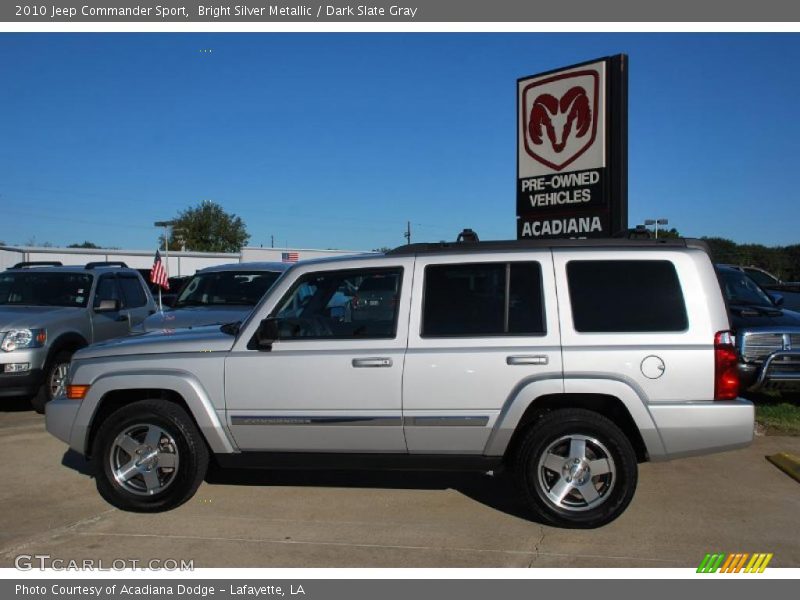 Bright Silver Metallic / Dark Slate Gray 2010 Jeep Commander Sport