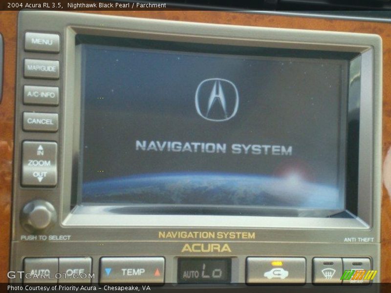 Nighthawk Black Pearl / Parchment 2004 Acura RL 3.5