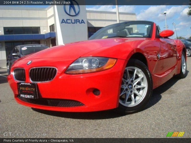Bright Red / Black 2004 BMW Z4 2.5i Roadster