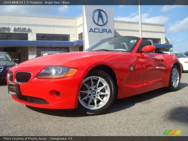 Bright Red / Black 2004 BMW Z4 2.5i Roadster