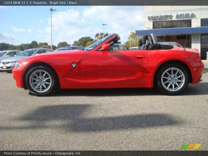 Bright Red / Black 2004 BMW Z4 2.5i Roadster