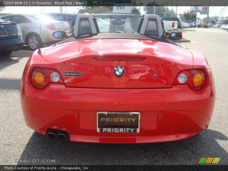 Bright Red / Black 2004 BMW Z4 2.5i Roadster