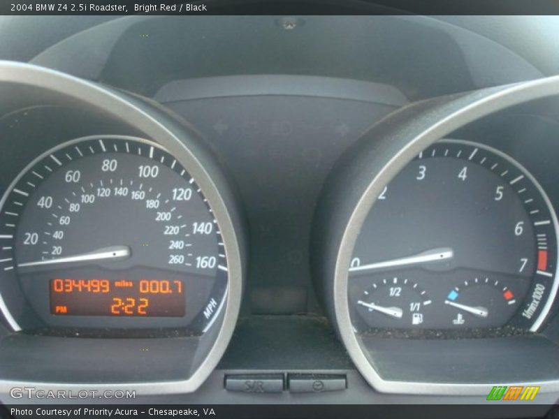 Bright Red / Black 2004 BMW Z4 2.5i Roadster
