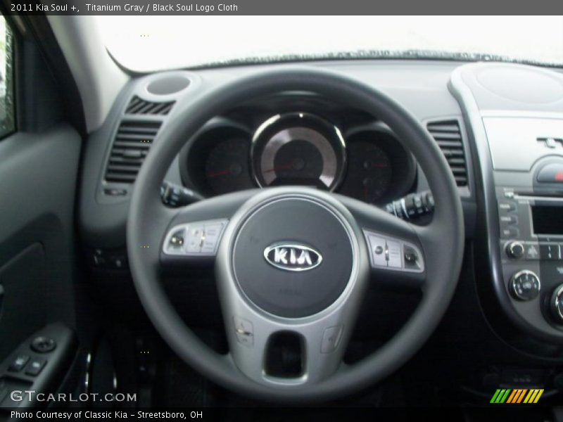 Titanium Gray / Black Soul Logo Cloth 2011 Kia Soul +