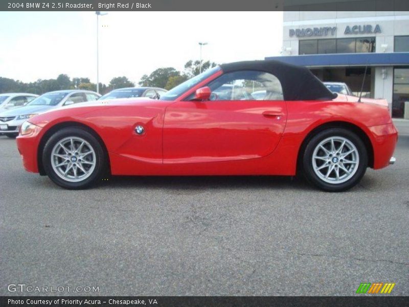 Bright Red / Black 2004 BMW Z4 2.5i Roadster