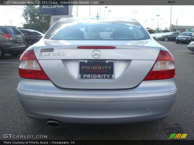 Iridium Silver Metallic / Ash 2007 Mercedes-Benz CLK 350 Coupe