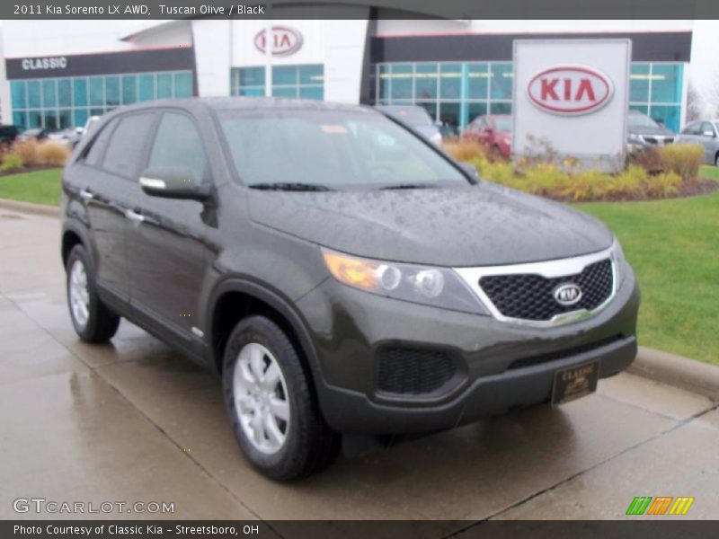 Tuscan Olive / Black 2011 Kia Sorento LX AWD