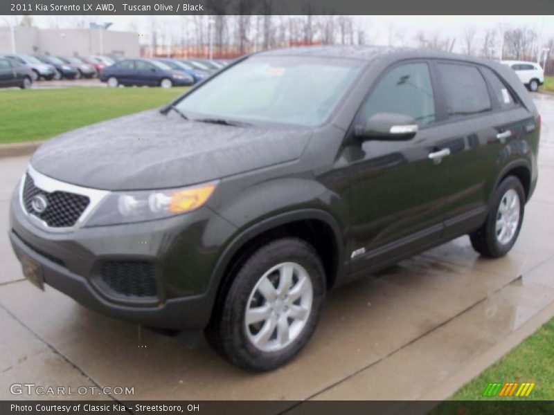 Tuscan Olive / Black 2011 Kia Sorento LX AWD