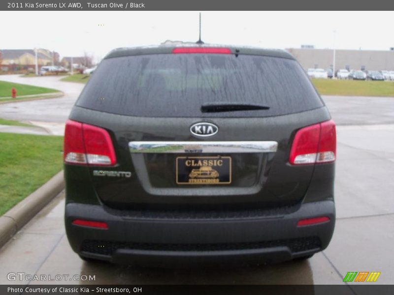 Tuscan Olive / Black 2011 Kia Sorento LX AWD