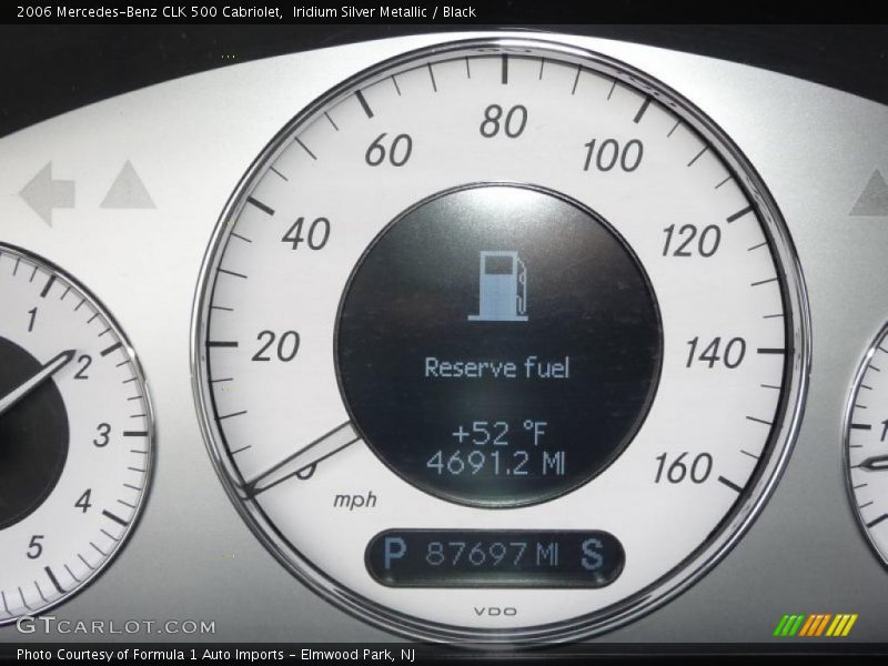 Iridium Silver Metallic / Black 2006 Mercedes-Benz CLK 500 Cabriolet