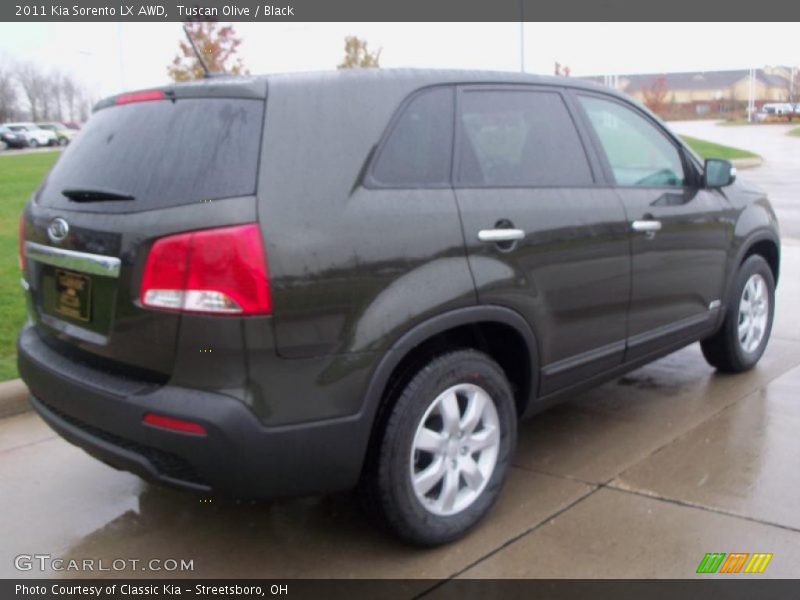 Tuscan Olive / Black 2011 Kia Sorento LX AWD
