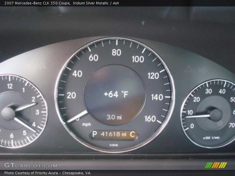Iridium Silver Metallic / Ash 2007 Mercedes-Benz CLK 350 Coupe