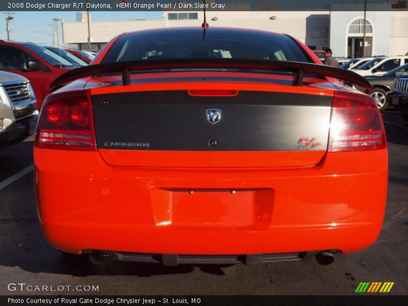 HEMI Orange Pearl / Dark Slate Gray 2008 Dodge Charger R/T Daytona
