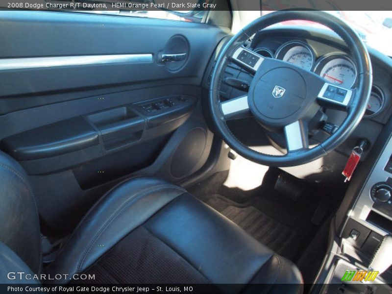 HEMI Orange Pearl / Dark Slate Gray 2008 Dodge Charger R/T Daytona