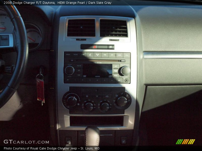 HEMI Orange Pearl / Dark Slate Gray 2008 Dodge Charger R/T Daytona