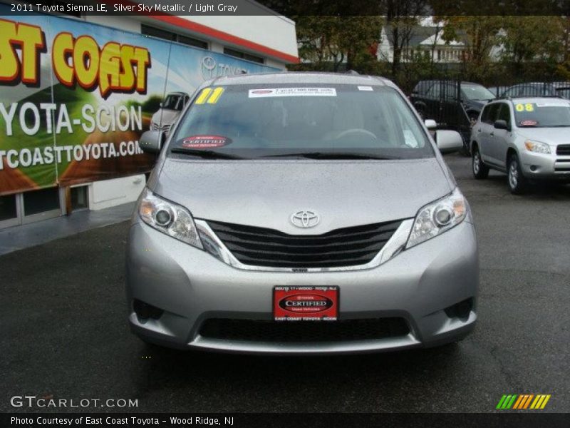 Silver Sky Metallic / Light Gray 2011 Toyota Sienna LE