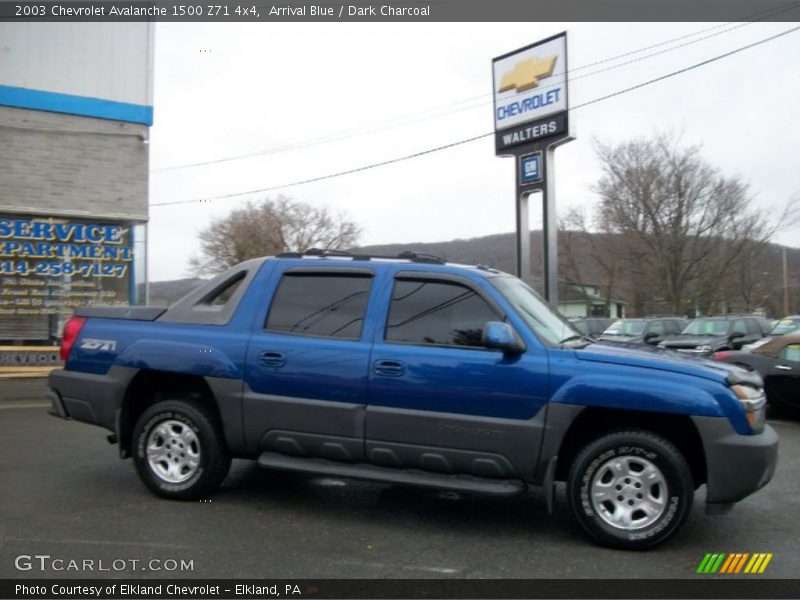 Arrival Blue / Dark Charcoal 2003 Chevrolet Avalanche 1500 Z71 4x4