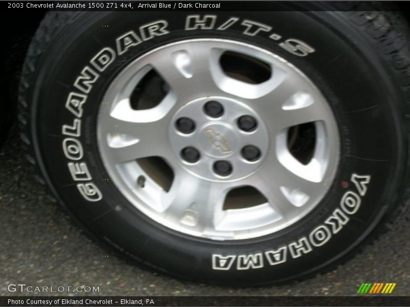 Arrival Blue / Dark Charcoal 2003 Chevrolet Avalanche 1500 Z71 4x4