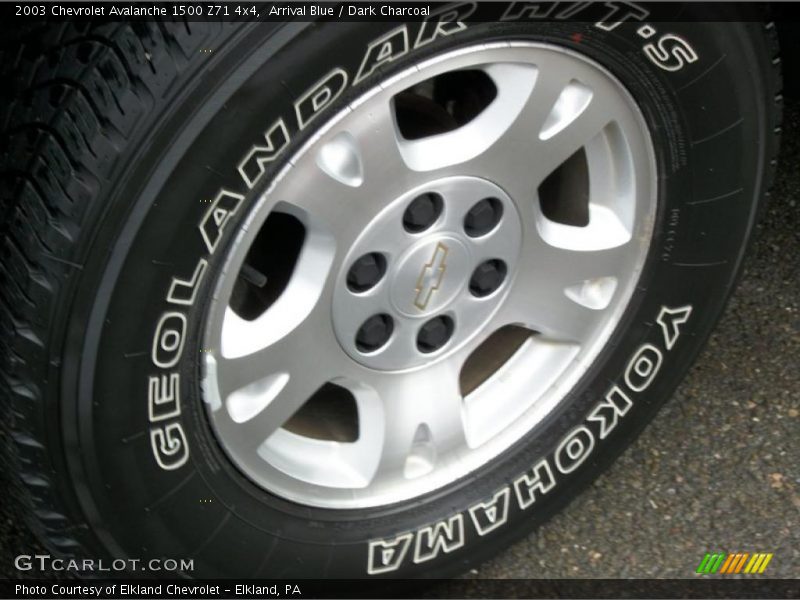 Arrival Blue / Dark Charcoal 2003 Chevrolet Avalanche 1500 Z71 4x4