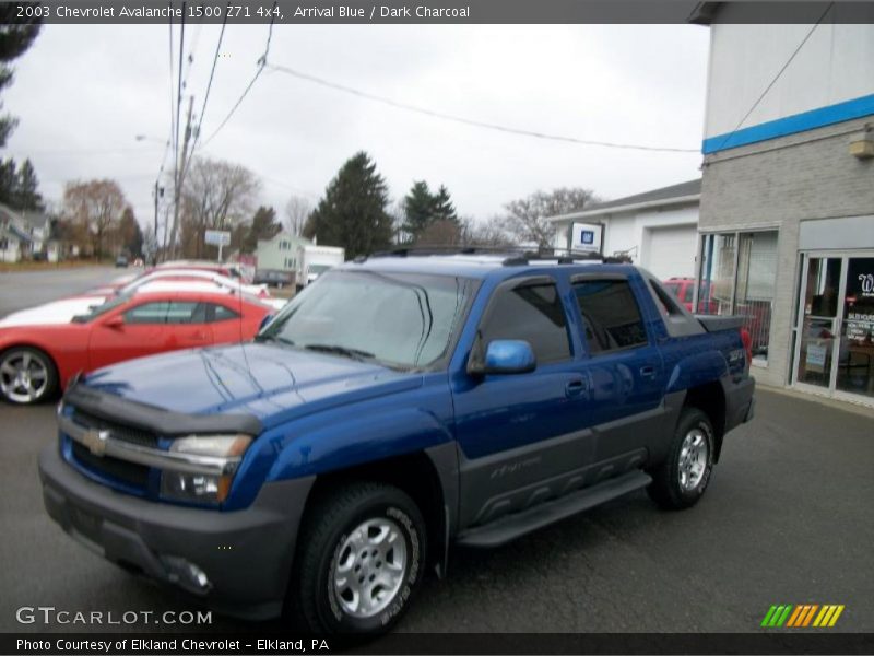 Arrival Blue / Dark Charcoal 2003 Chevrolet Avalanche 1500 Z71 4x4
