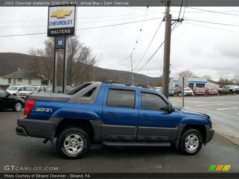 Arrival Blue / Dark Charcoal 2003 Chevrolet Avalanche 1500 Z71 4x4