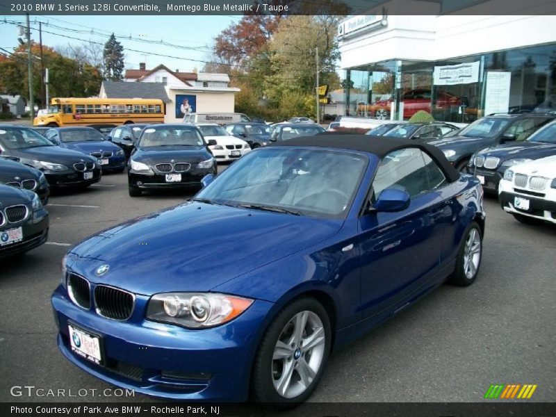 Montego Blue Metallic / Taupe 2010 BMW 1 Series 128i Convertible