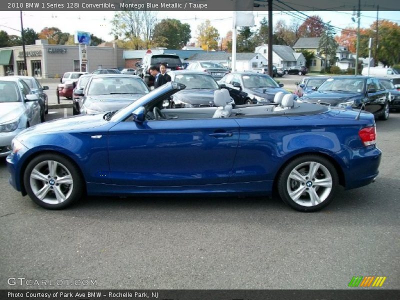 Montego Blue Metallic / Taupe 2010 BMW 1 Series 128i Convertible