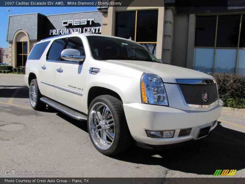 White Diamond / Ebony/Ebony 2007 Cadillac Escalade ESV AWD