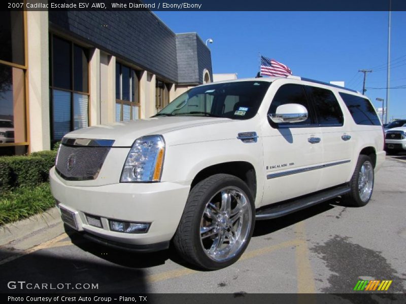 White Diamond / Ebony/Ebony 2007 Cadillac Escalade ESV AWD