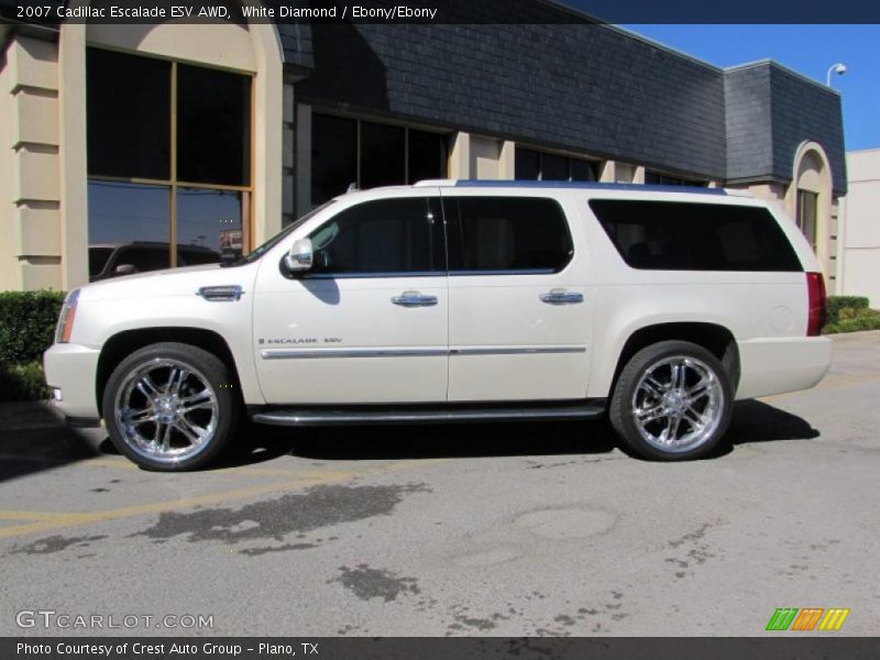 White Diamond / Ebony/Ebony 2007 Cadillac Escalade ESV AWD
