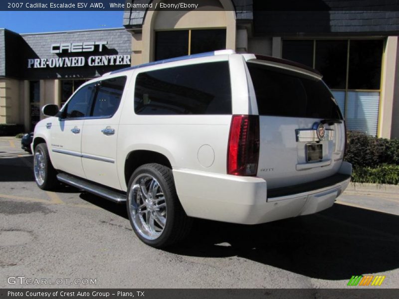 White Diamond / Ebony/Ebony 2007 Cadillac Escalade ESV AWD