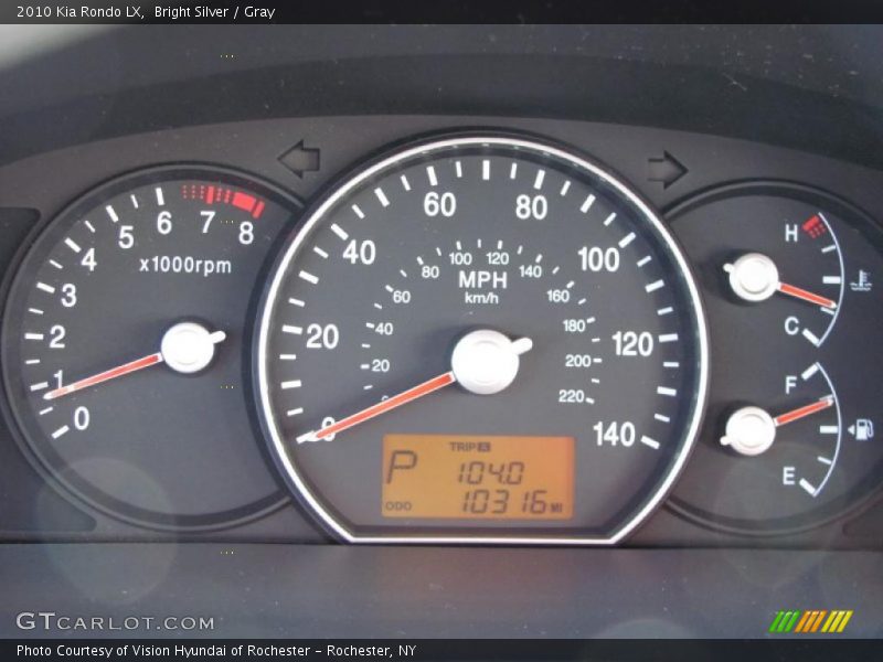  2010 Rondo LX LX Gauges