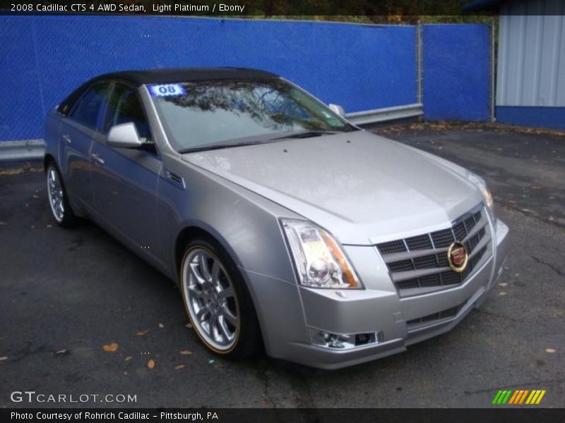 Light Platinum / Ebony 2008 Cadillac CTS 4 AWD Sedan