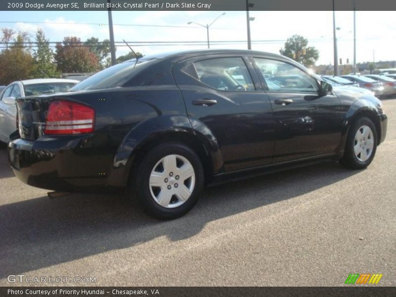 Brilliant Black Crystal Pearl / Dark Slate Gray 2009 Dodge Avenger SE