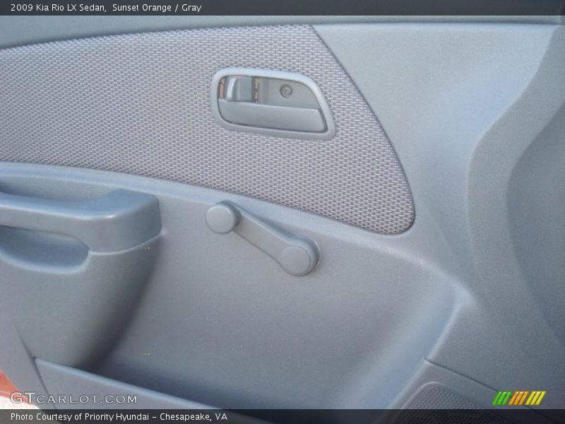 Sunset Orange / Gray 2009 Kia Rio LX Sedan