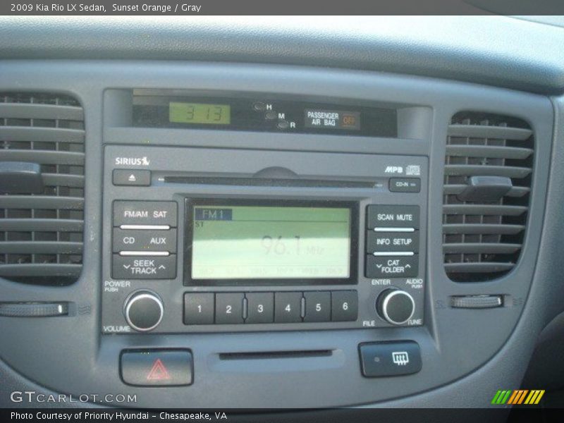 Sunset Orange / Gray 2009 Kia Rio LX Sedan