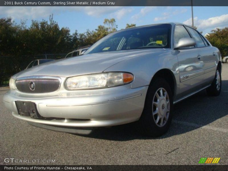 Sterling Silver Metallic / Medium Gray 2001 Buick Century Custom