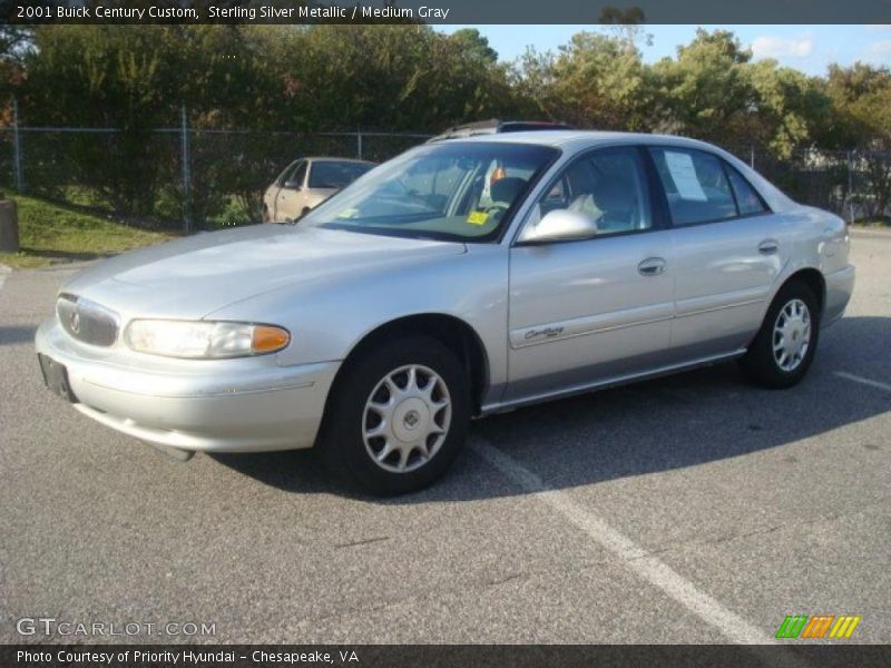 Sterling Silver Metallic / Medium Gray 2001 Buick Century Custom