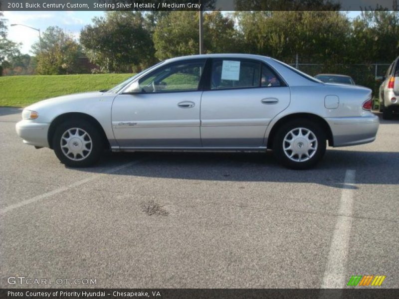 Sterling Silver Metallic / Medium Gray 2001 Buick Century Custom