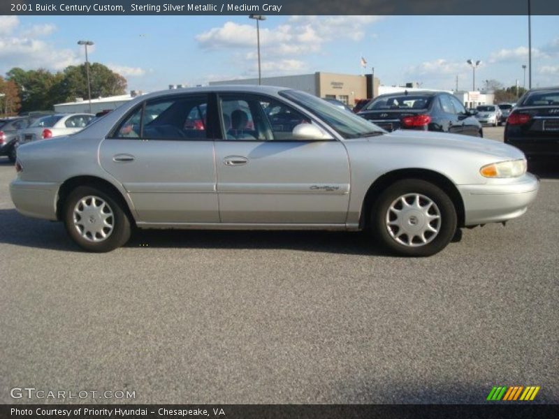 Sterling Silver Metallic / Medium Gray 2001 Buick Century Custom