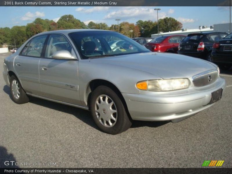 Sterling Silver Metallic / Medium Gray 2001 Buick Century Custom