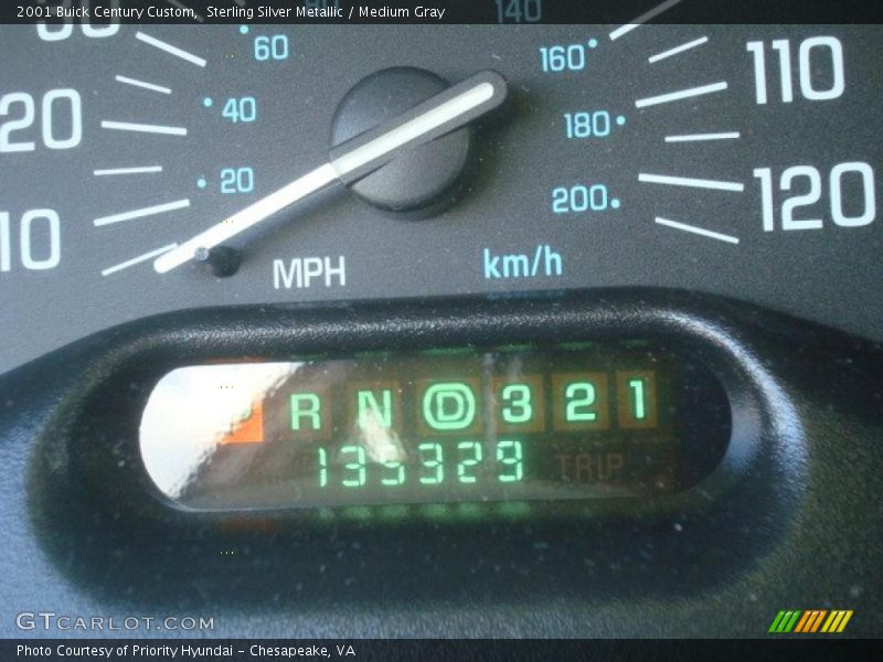 Sterling Silver Metallic / Medium Gray 2001 Buick Century Custom