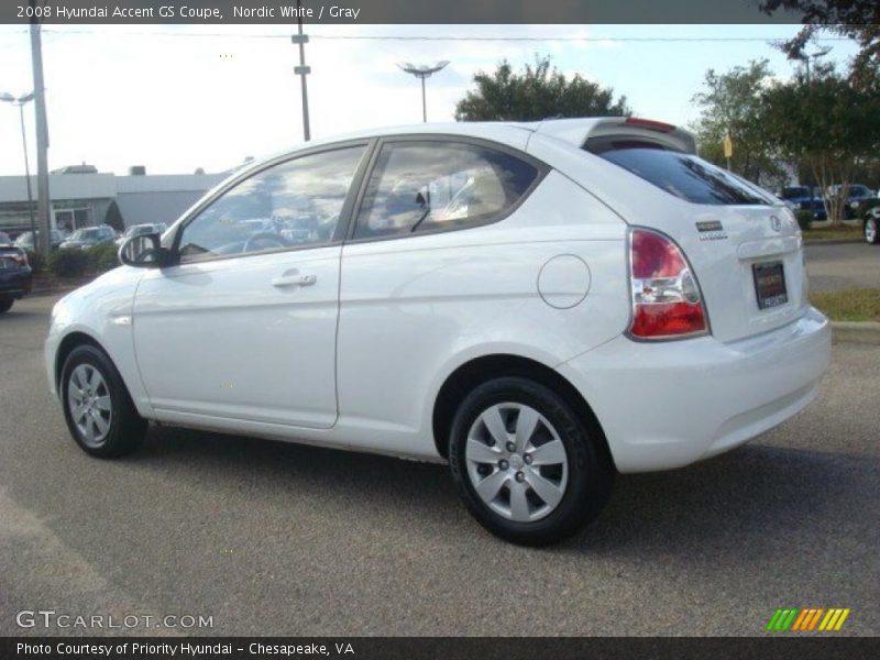Nordic White / Gray 2008 Hyundai Accent GS Coupe