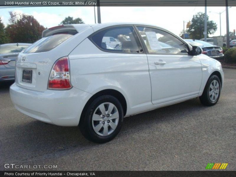 Nordic White / Gray 2008 Hyundai Accent GS Coupe