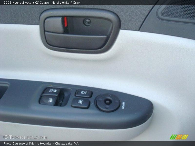 Nordic White / Gray 2008 Hyundai Accent GS Coupe