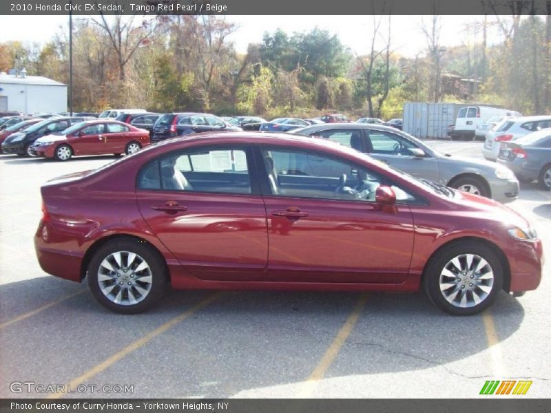 Tango Red Pearl / Beige 2010 Honda Civic EX Sedan