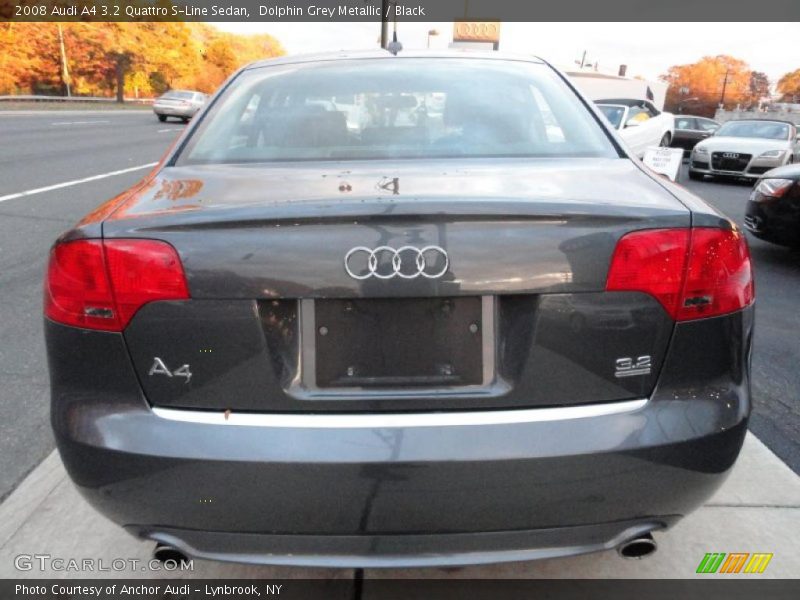 Dolphin Grey Metallic / Black 2008 Audi A4 3.2 Quattro S-Line Sedan