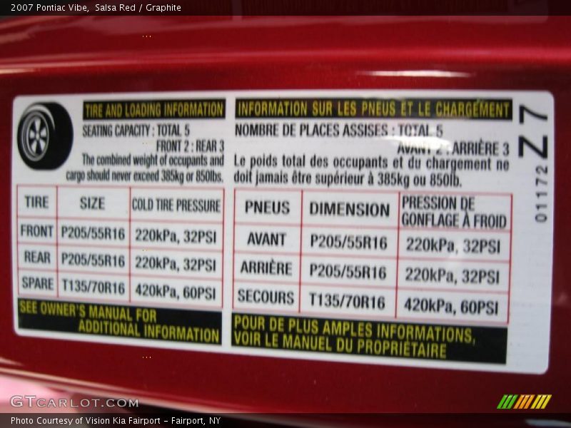Salsa Red / Graphite 2007 Pontiac Vibe