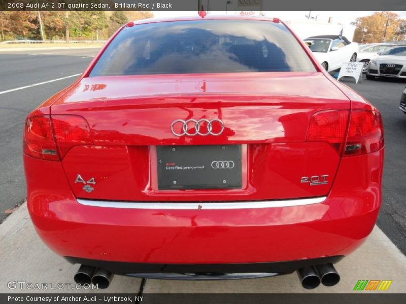 Brilliant Red / Black 2008 Audi A4 2.0T quattro Sedan