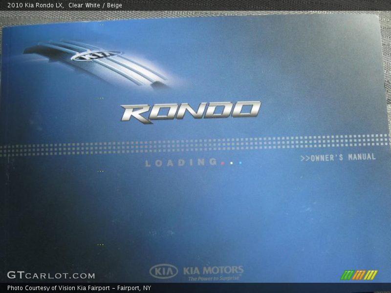 Clear White / Beige 2010 Kia Rondo LX